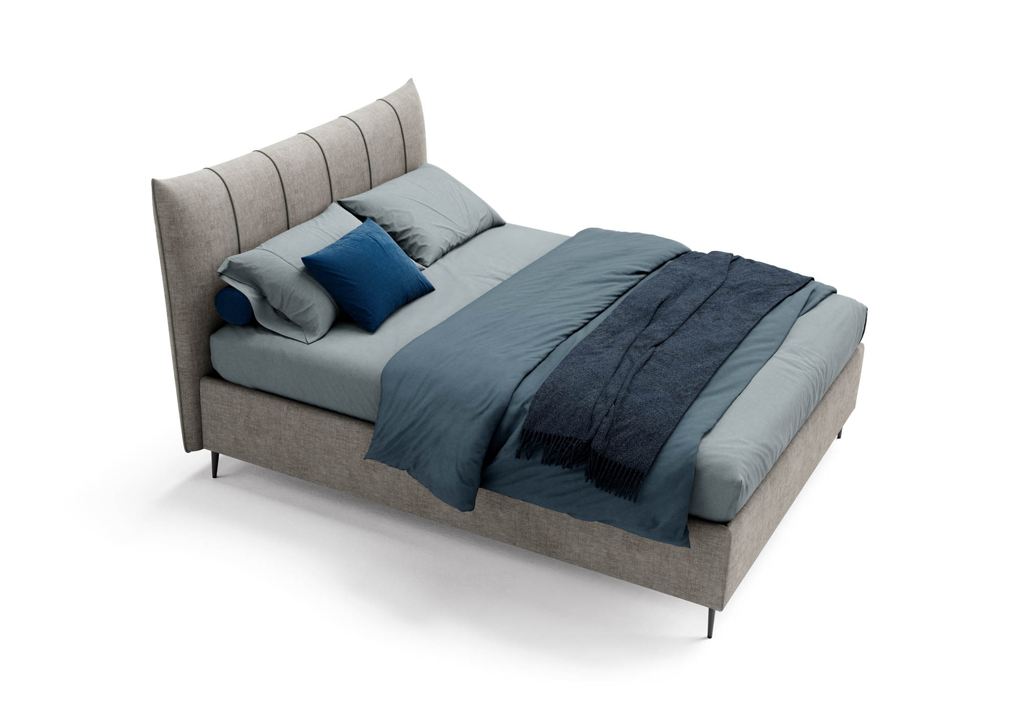 cama moderna textil con contenedor