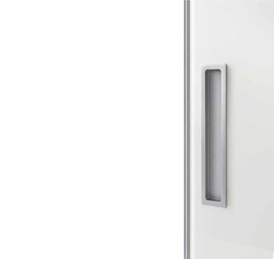 manilla embutida para puerta corredera en vidrio