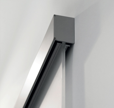 Bisagra oculta en cromo satinado para puerta de interior