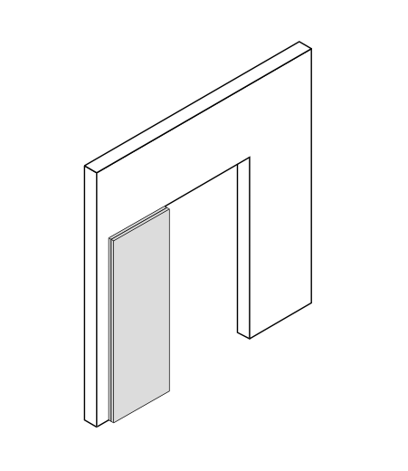 logo de una puerta plegable a 180 grados